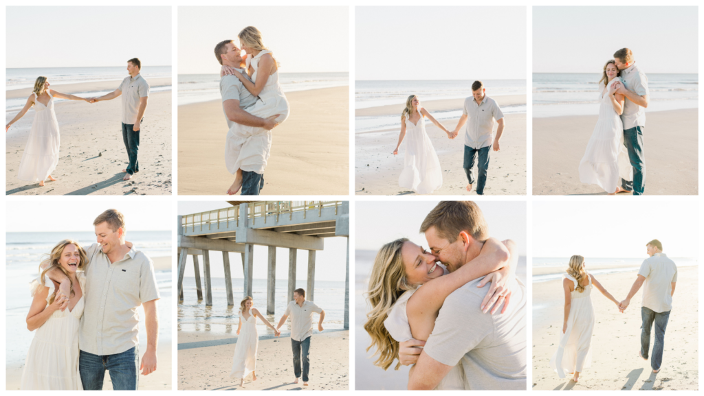 Engagement session in Folly Beach, SC